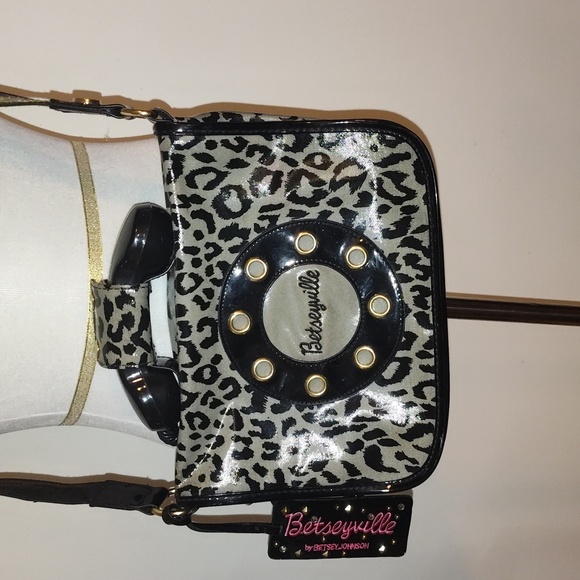 Vintage Betsey Johnson RARE Betseyville Call Me 80's Retro phone purse l… - Picture 1 of 16